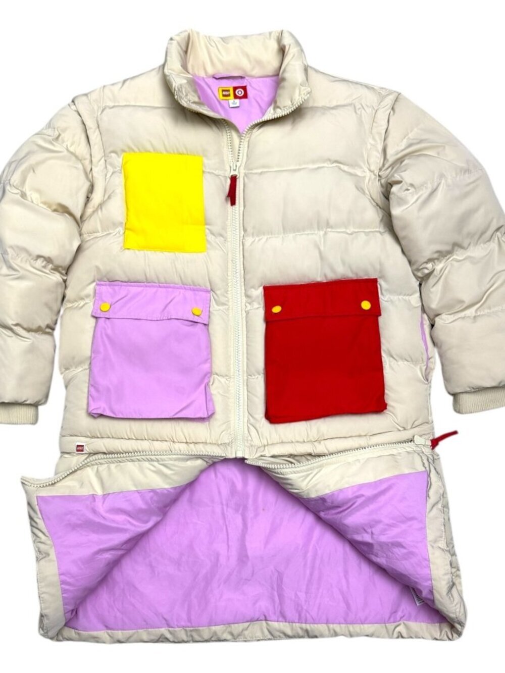 LEGO Deconstructed Winter Puffer Parka Insulated Vest & Coat Womens Small